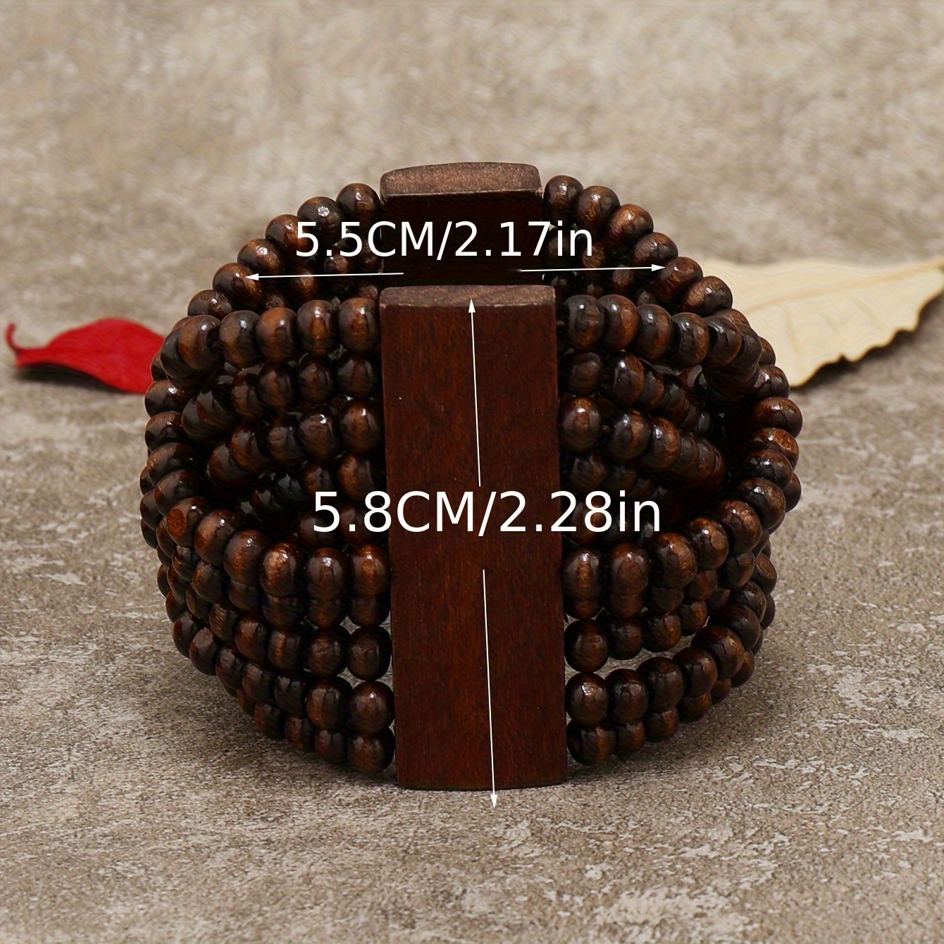 Ethnic Style Brown Bead Necklace and Bracelet Set